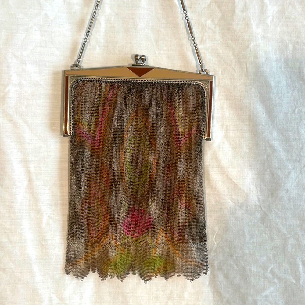 Whiting & Davis mesh bag 1920’s  EXC VINTAGE CONDITION kiss lock
